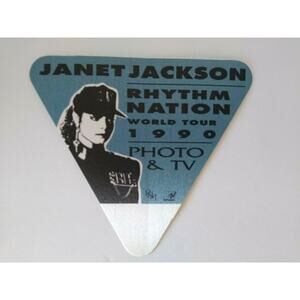 Janet Jackson Rhythm Nation Concert World Tour Backstage Pass Original Sexy 1990